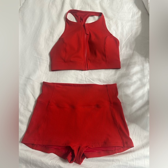 Fabletics Red Racerback Sports Bra Intimates - Picture 8 of 10